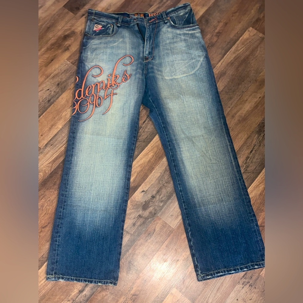 Akademiks Men's baggy Jeans NWOT Y2K vintage sz 34x34